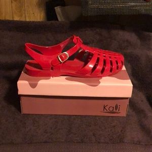 Red jelly sandal worn maybe once or twice..